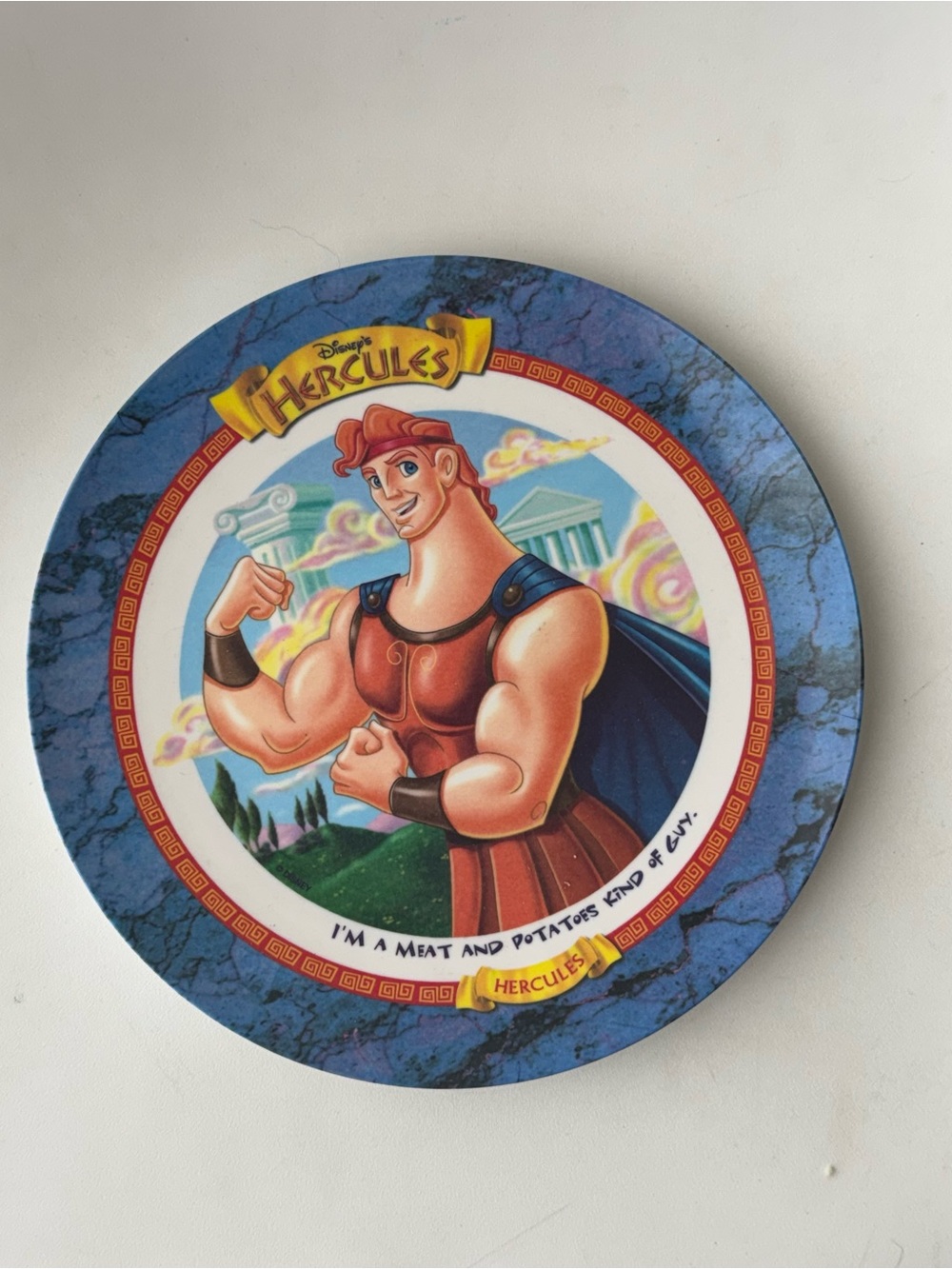 1997 McDonald's Disney Hercules Melamine Collectible Plate Hercules Single Plate
